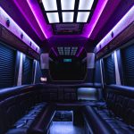 12 Passenger Black Limousine Sprinter Rental Atlanta Interior 11 1