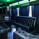 12 Passenger Black Limousine Sprinter Rental Atlanta Interior 5 1