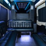 12 Passenger Black Limousine Sprinter Rental Atlanta Interior 6 1