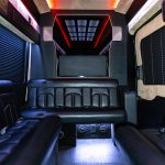 12 Passenger Black Limousine Sprinter Rental Atlanta Interior 7 1